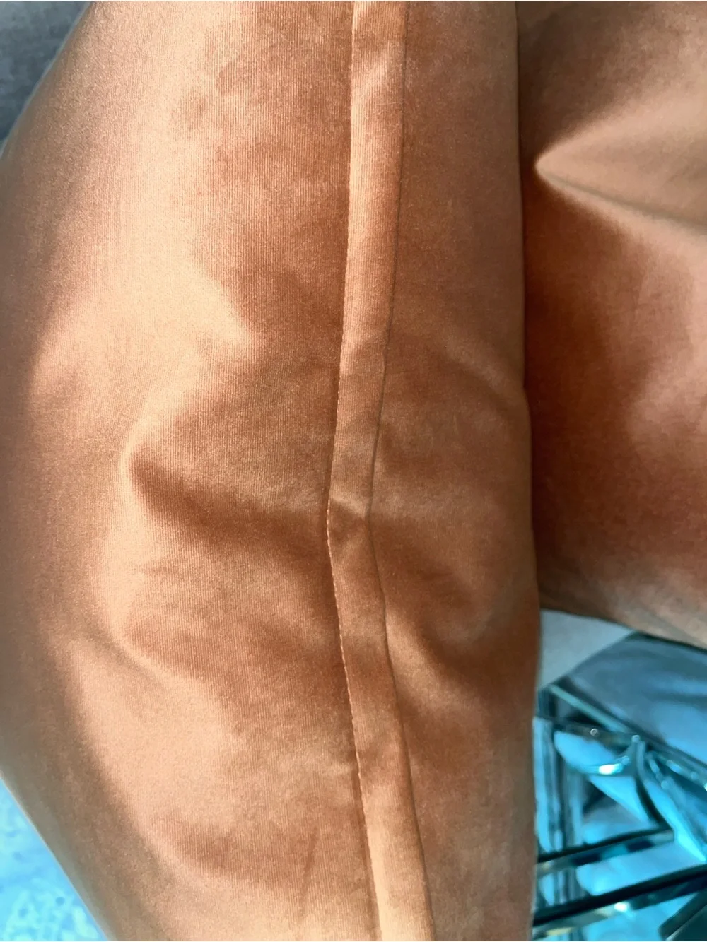 1-TGH TESSITURA MADE IN ITALY VELVET BURNT ORANGE LUXURY DECORATIVE PILLOW